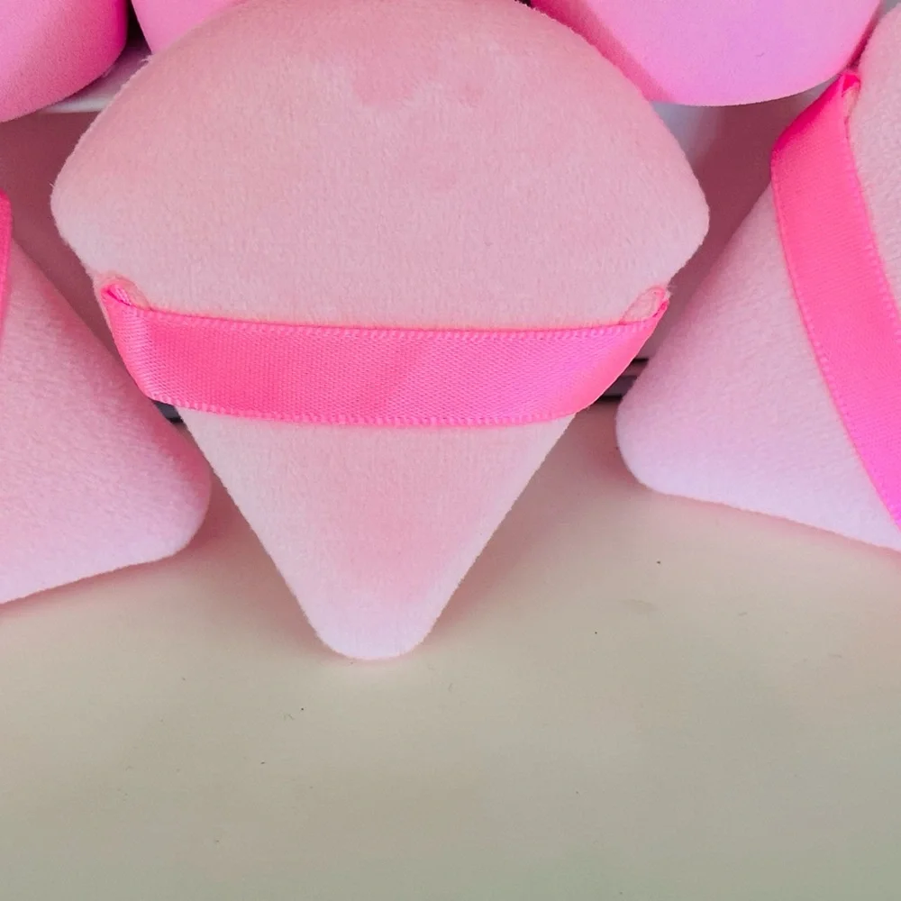 Pink Makeup Sponge and Headband Set for Women (14 pcs)